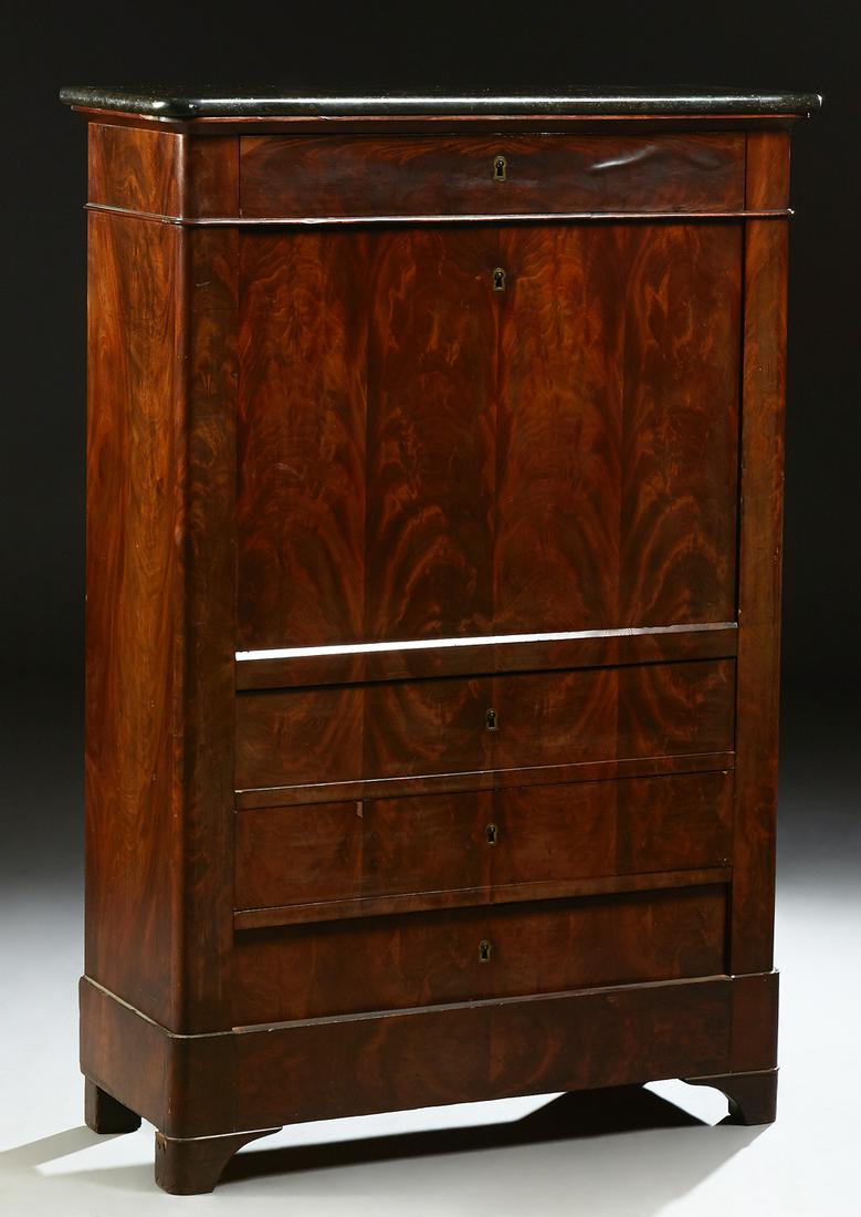 French Louis Philippe Carved Mahogany Marble Top (1 of 1)