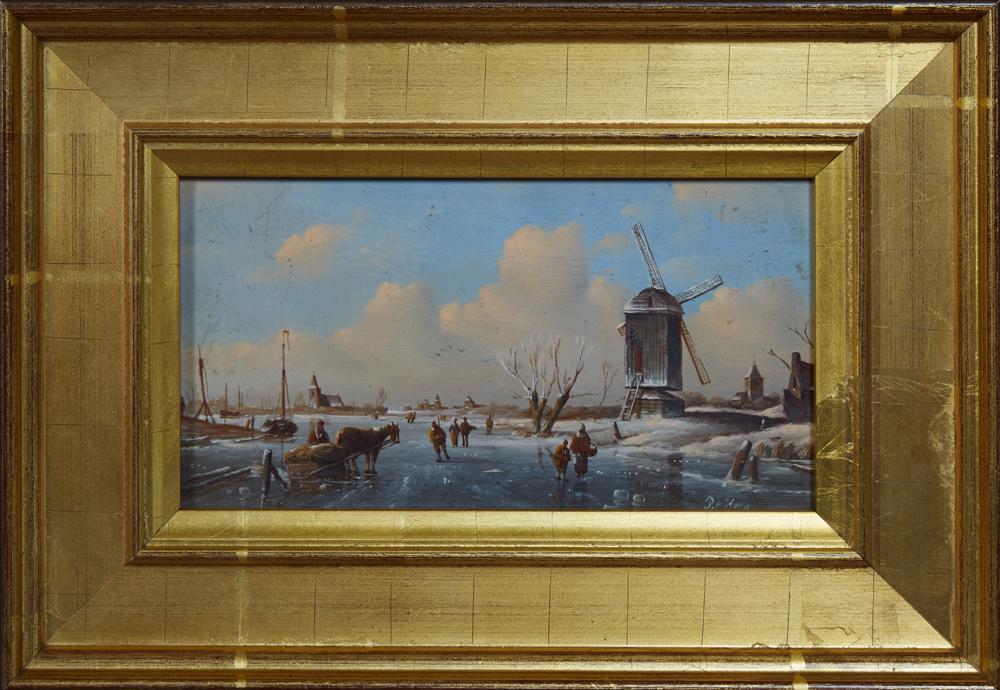 Cornelis Pieter Hoen (1814-1880, Dutch), "Dutch Winter (1 of 4)
