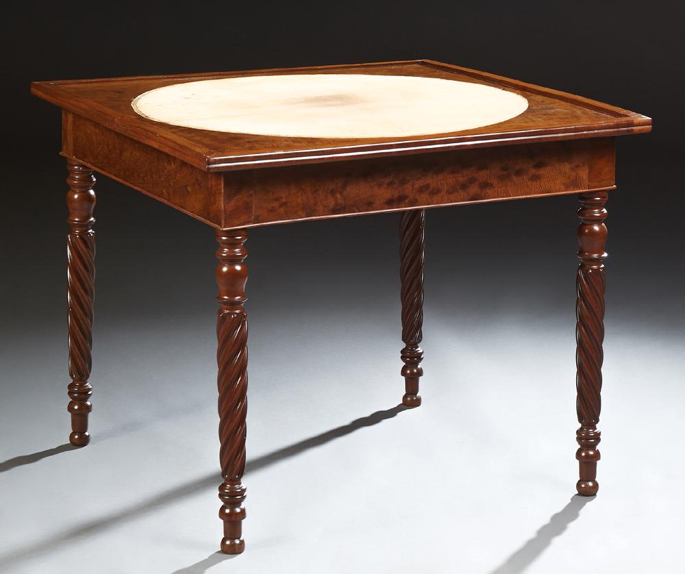 French Louis Philippe Carved Mahogany Games Table, 19th (1 of 1)