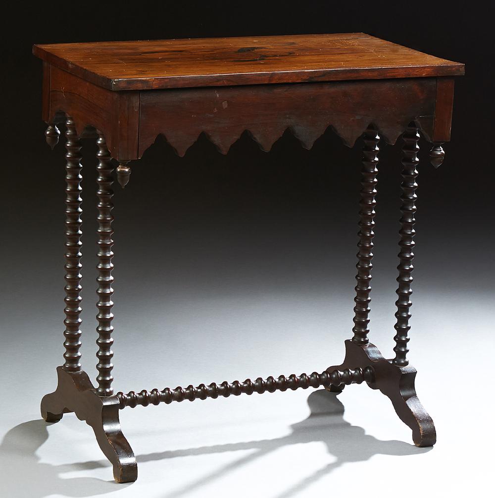 American Carved Rosewood Gothic Revival Side Table, (1 of 2)
