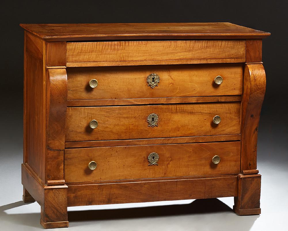French Empire Style Carved Walnut Commode, c. 1840, the (1 of 1)