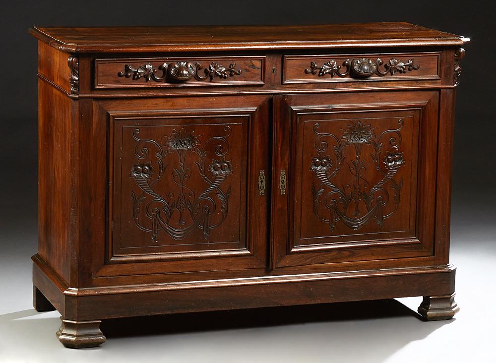 French Provincial Henri II Style Carved Walnut (1 of 1)