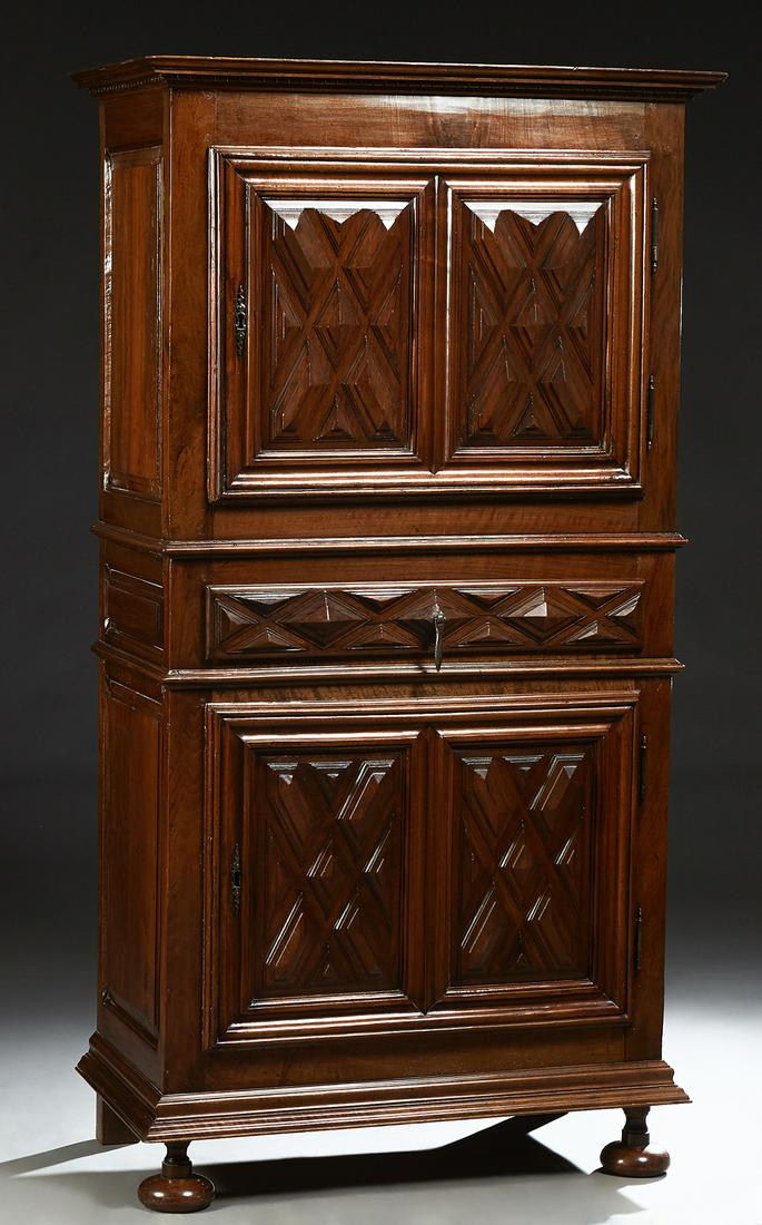 French Provincial Louis XIII Style Carved Walnut Homme (1 of 1)