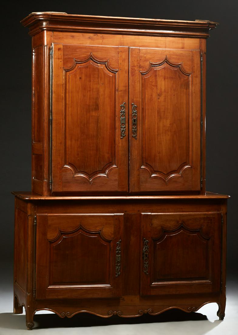 French Provincial Louis XV Style Carved Cherry Buffet a (1 of 1)