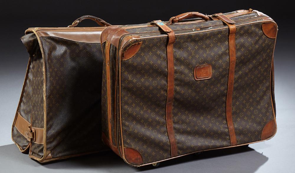 Two Vintage Louis Vuitton Suitcases, with the "LV" (1 of 3)