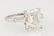 Platinum Engagement Ring, with a 3.83 ct. emerald cut