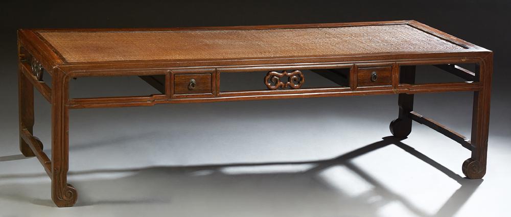 Chinese Carved Elm Day Bed, early 20th c., the (1 of 7)