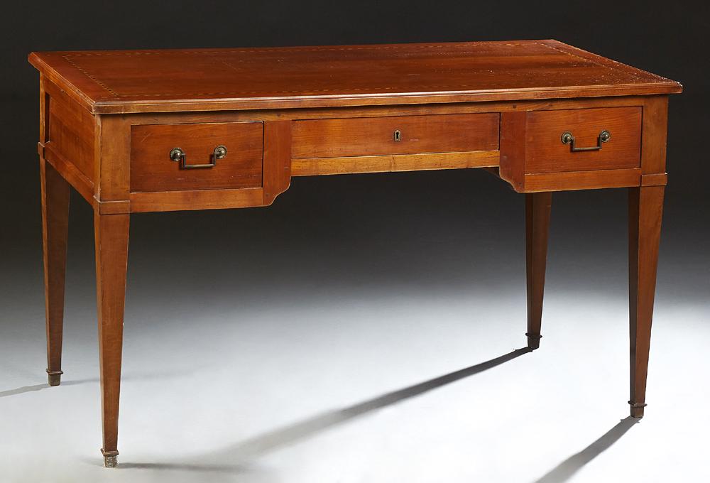 French Louis XVI Style Inlaid Cherry Desk, early 20th (1 of 1)