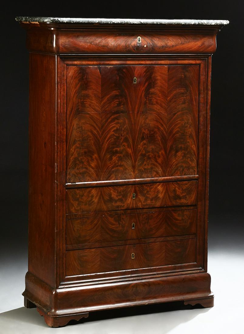 French Louis Philippe Carved Mahogany Marble Top (1 of 2)