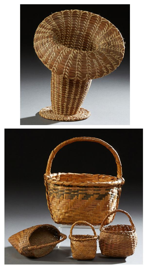 Group of Native American Baskets, 20th c., consisting (1 of 3)