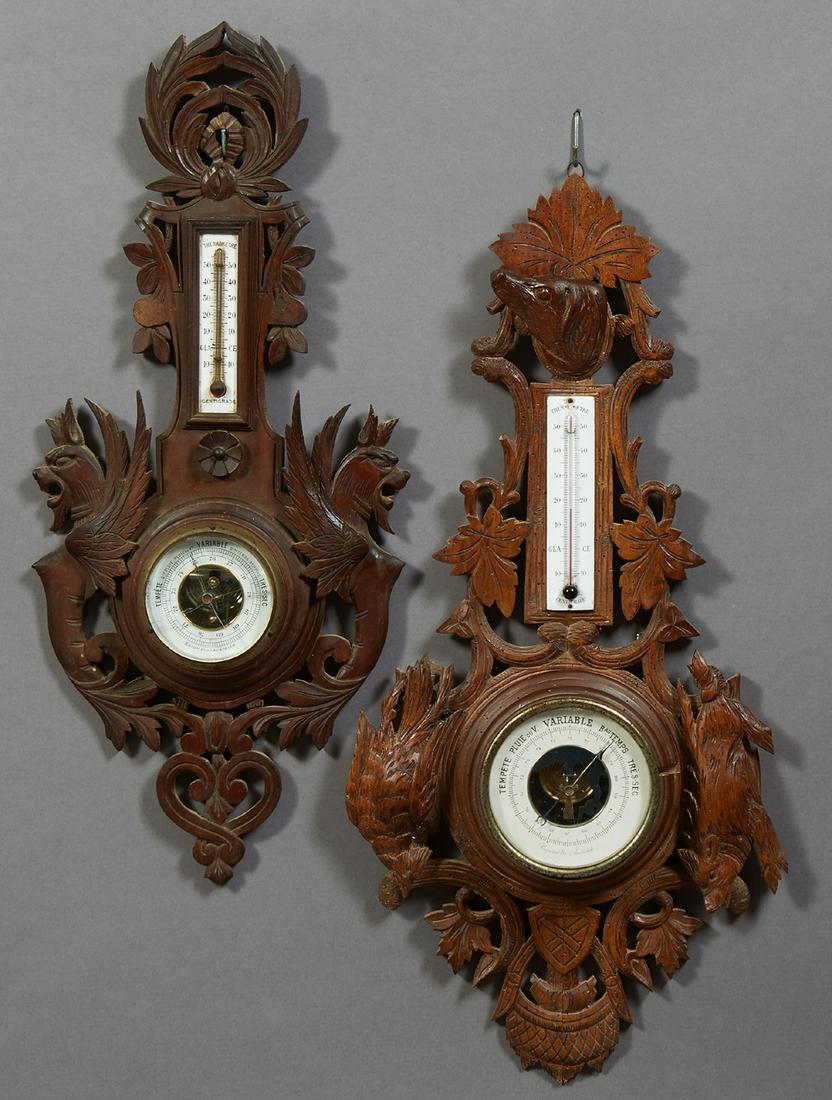 Two French Provincial Carved Beech Barometers, 19th c, (1 of 1)