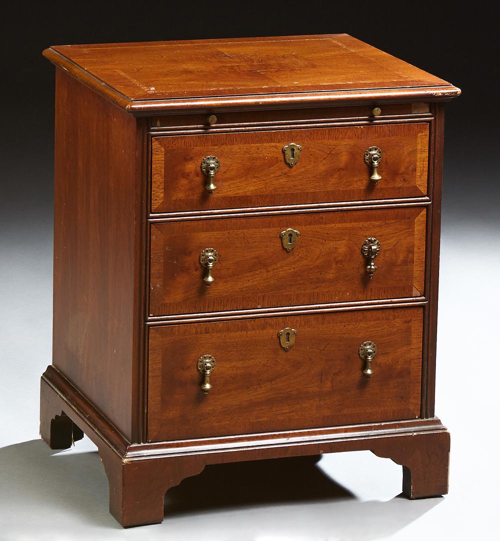 American Inlaid Walnut Nightstand, 20th c., by Henredon (1 of 2)
