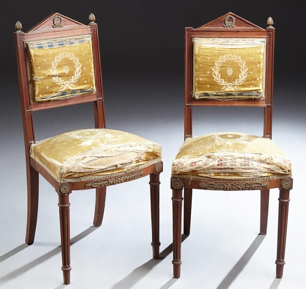 Pair of French Ormolu Mounted Louis XVI Style Carved (1 of 1)
