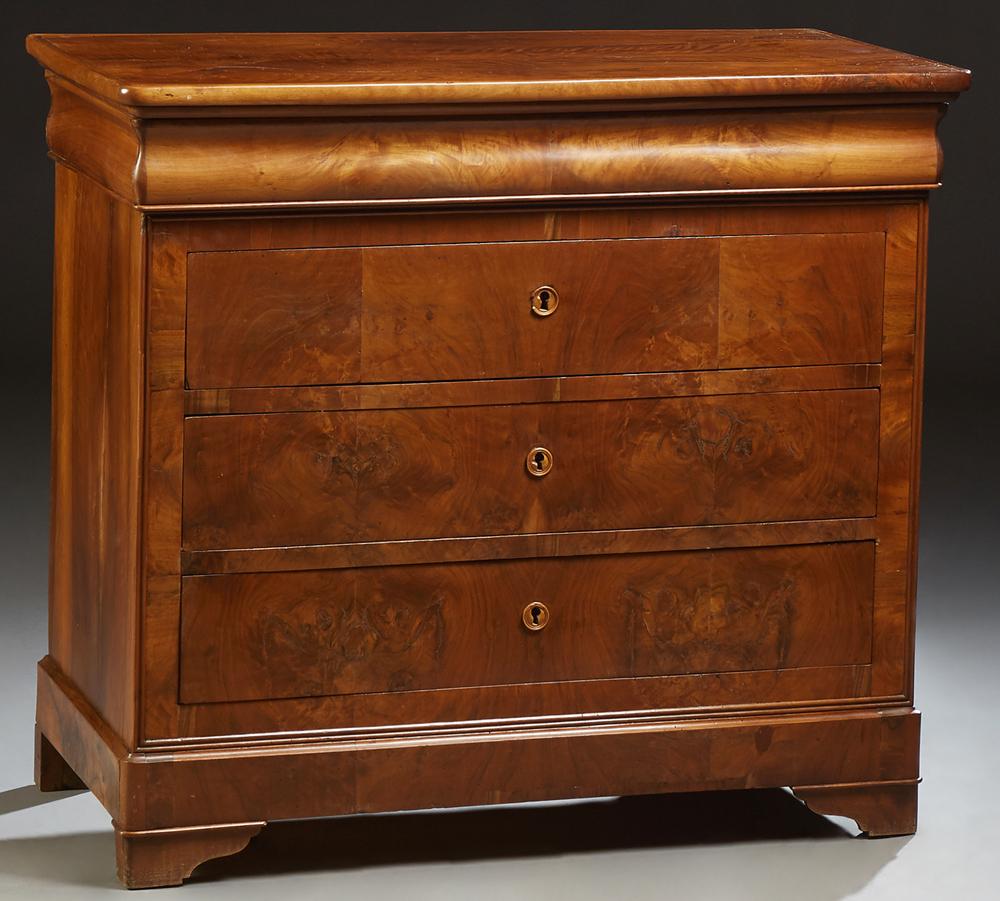 French Louis Philippe Carved Walnut Commode, c. 1860, (1 of 1)