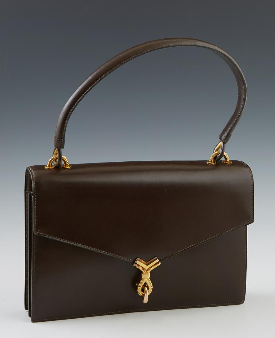 Vintage Hermes Brown Calf Leather Handbag, c. 1960, for (1 of 1)
