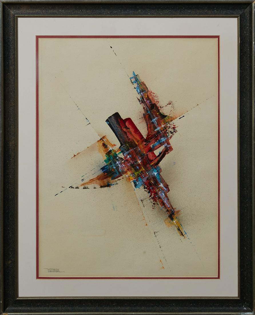 Leonardo M. Nierman (1932-, Mexican), "Abstract," 20th (1 of 2)