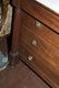 French Empire Style Carved Cherry Marble Top Commode, - 2