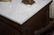 French Empire Style Carved Cherry Marble Top Commode, - 4