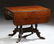 American Classical Brass Inlaid Carved Mahogany Drop