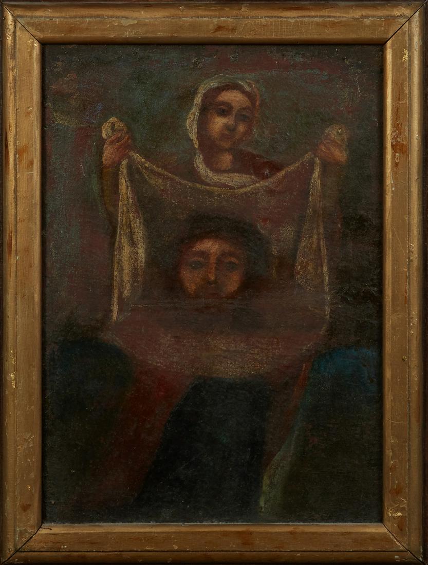 Continental School, "Mary and Jesus," 19th c., oil on (1 of 3)