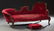 American Carved Mahogany Recamier, 19th c., the