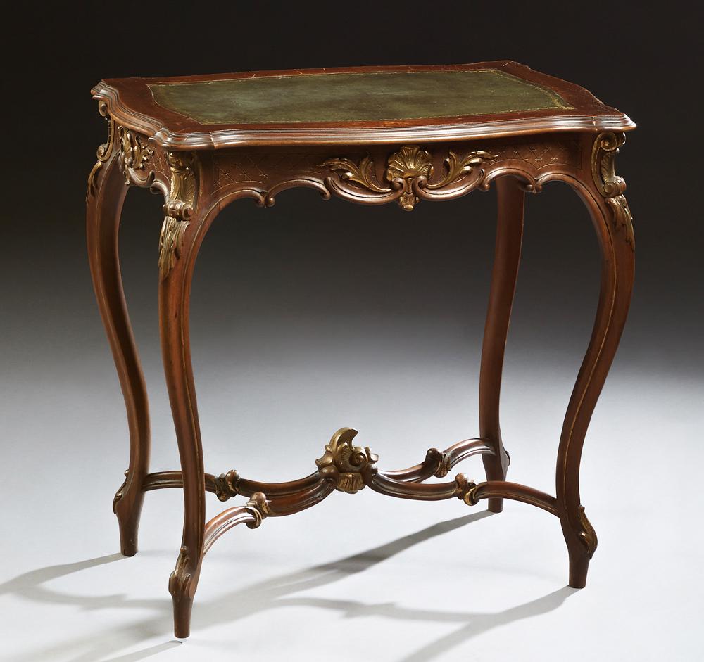 French Louis XV Style Carved Oak Side Table, early 20th (1 of 1)