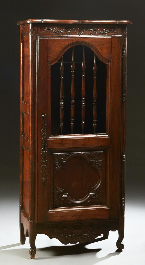 French Provincial Carved Walnut Bonnetiere, 19th c., (1 of 1)