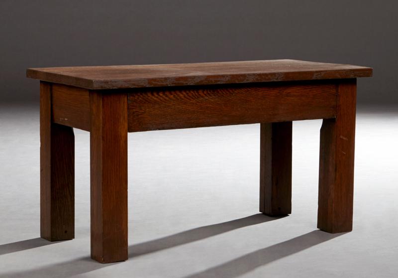 American Mission Oak Music Bench, early 20th c., the re (1 of 1)