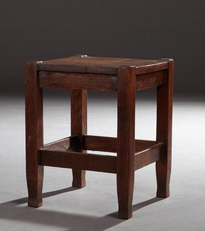 American Mission Oak Lamp Table, early 20th c., the (1 of 1)
