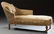 American Carved Mahogany Recamier, 20th c., the curved