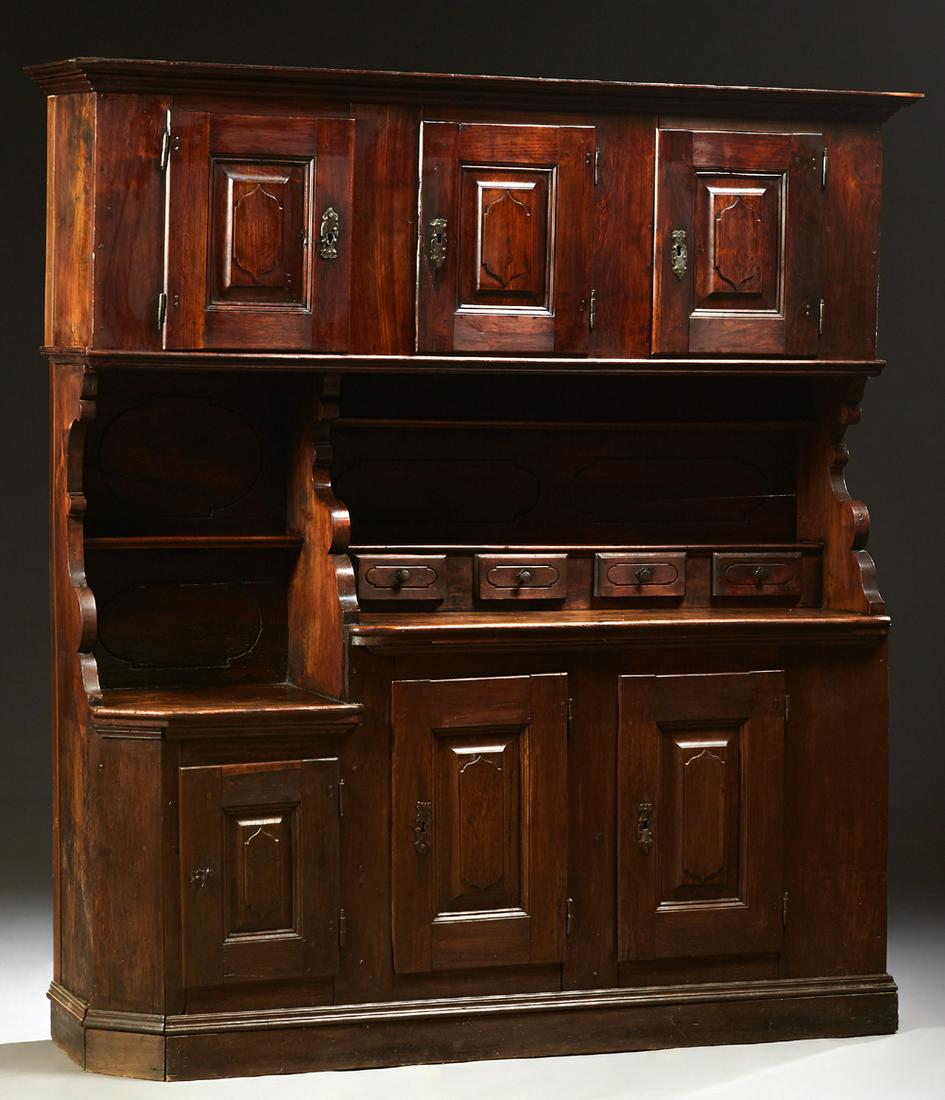 Unusual French Provincial Carved Oak Buffet a Deux (1 of 1)