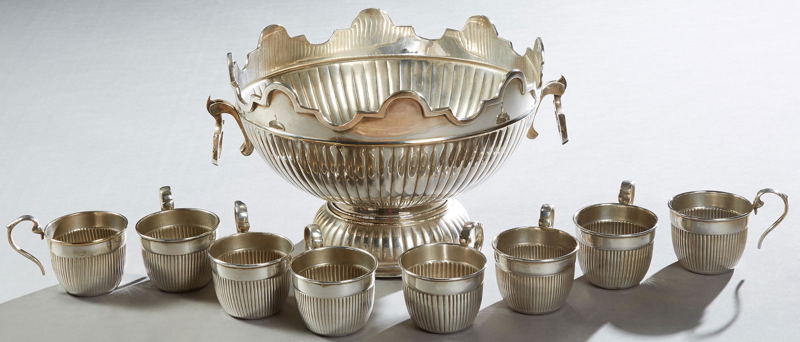 Nine Piece French Silverplated Punch Set, consisting of (1 of 2)