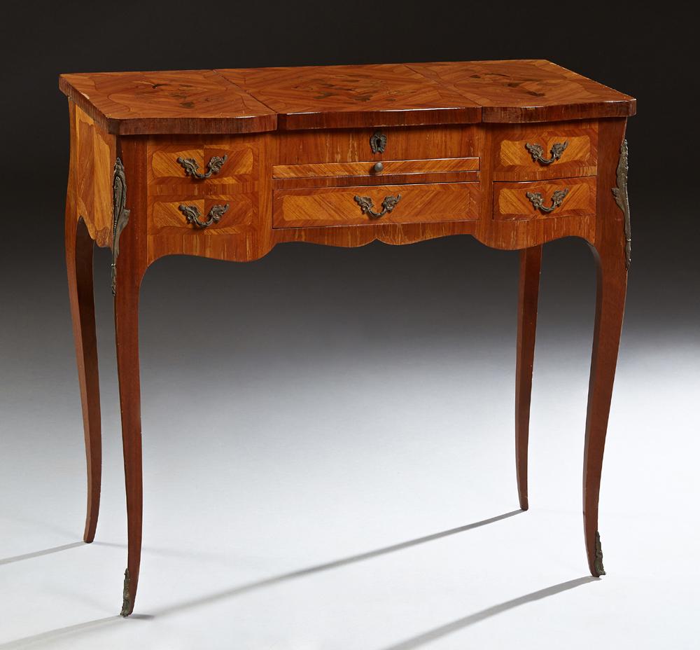 French Louis XV Style Carved Mahogany Dressing Table, (1 of 14)