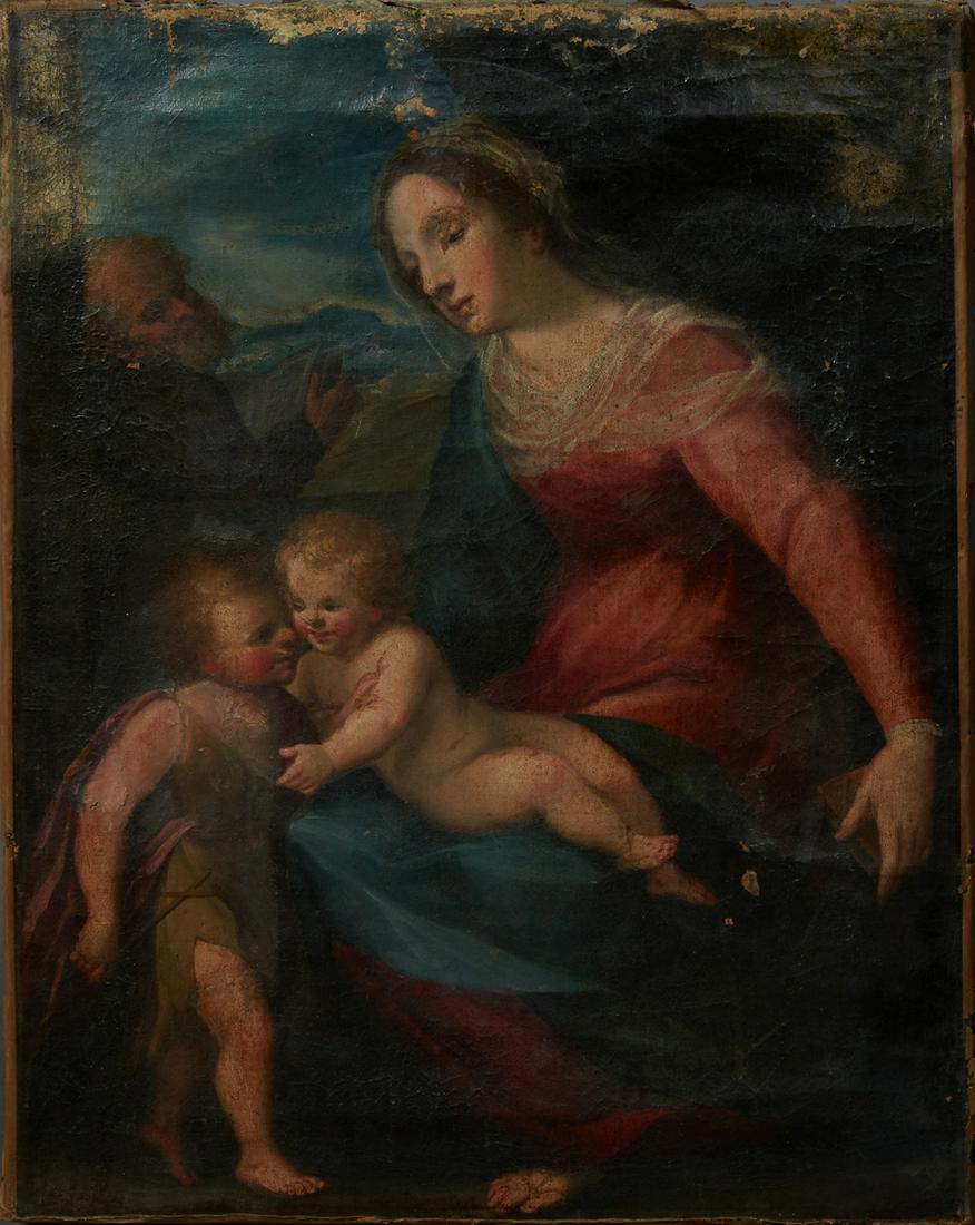 Old Master School, "The Holy Family and a Young John (1 of 2)