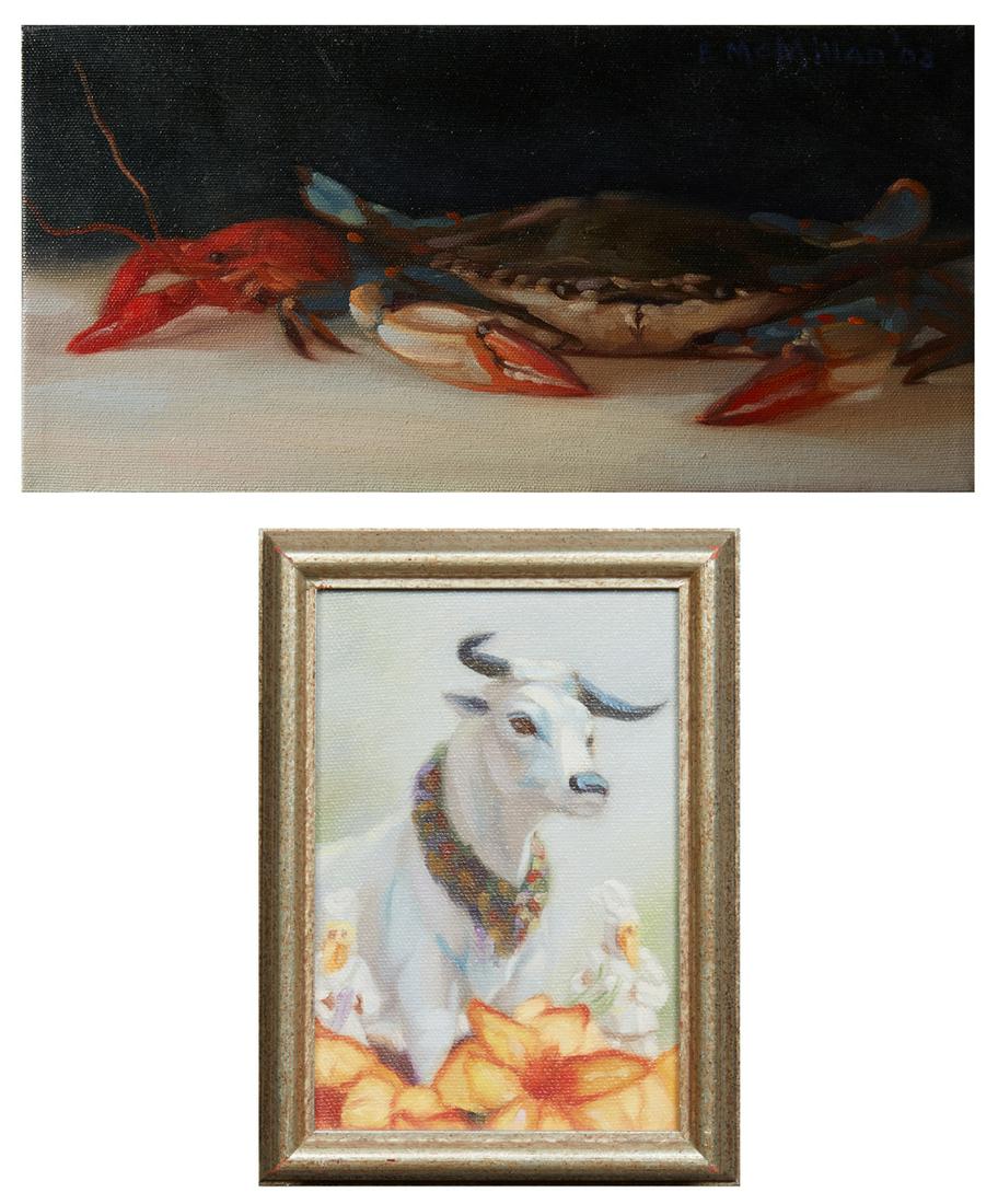 Elizabeth L.McMillan (1961-, Louisiana), "Blue Crab and (1 of 4)