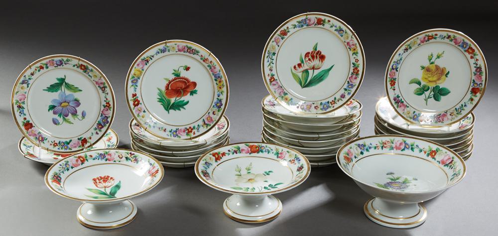 Twenty Six Piece Hand Painted Dessert Set of Old Paris (1 of 3)