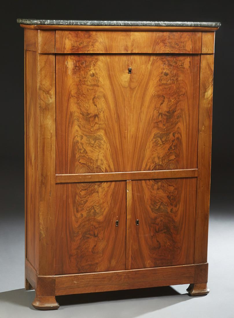 French Louis Philippe Carved Walnut Marble Top (1 of 11)