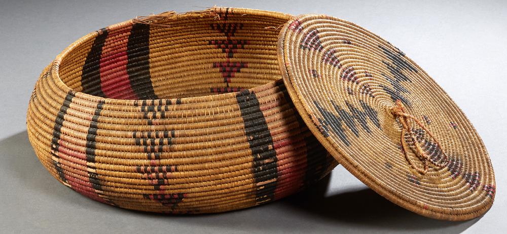 Two Native American Polychromed Woven Items, early 20th (1 of 1)