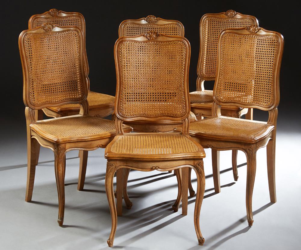 Set of Six French Louis XVI Style Carved Beech Dining (1 of 1)