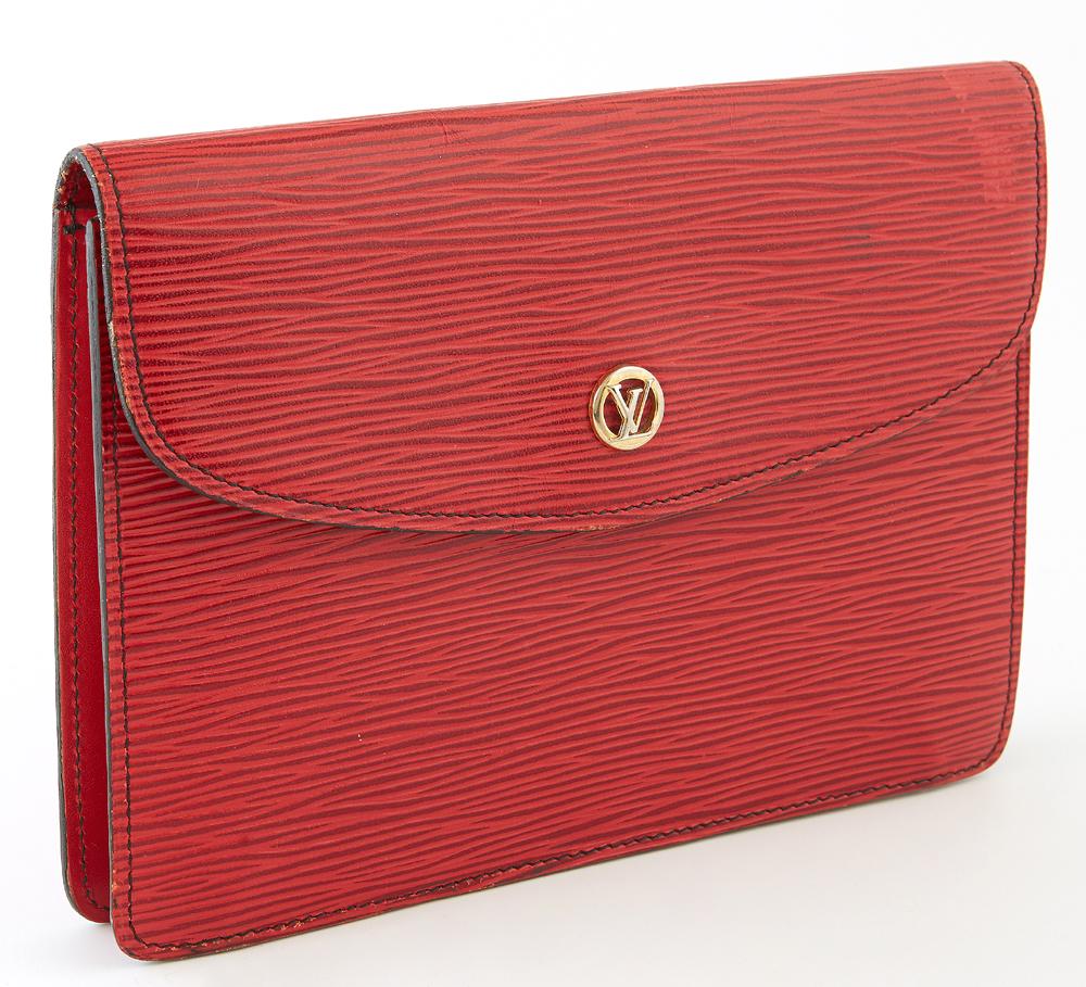 Louis Vuitton Red Epi Montaigne Clutch Old Type, the (1 of 3)