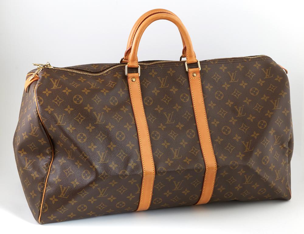 Louis Vuitton Brown Monogram Coated Canvas 55 Keepall (1 of 3)