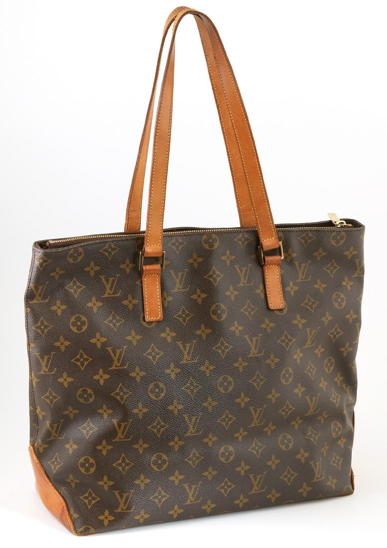 Louis Vuitton Brown Monogram Coated Canvas Cabas Mezzo (1 of 3)