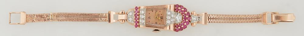 Lady's Art Deco 14K Rose Gold Bulova Dress Watch, c. (1 of 1)