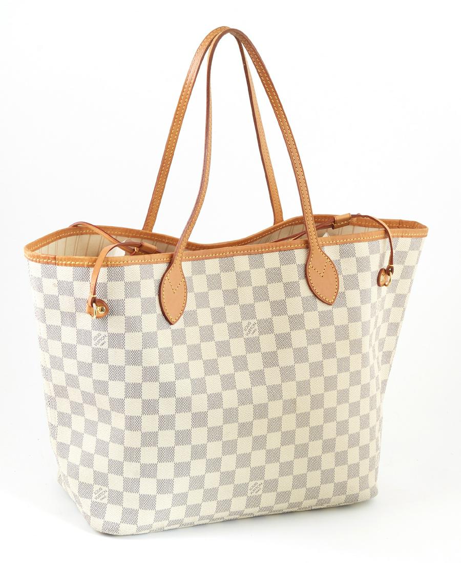 Louis Vuitton Ivory Damier Azur Coated Canvas MM (1 of 3)