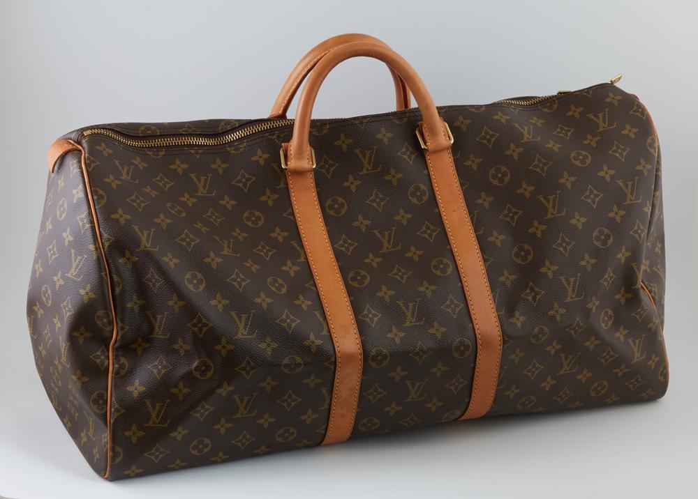 Louis Vuitton Brown Monogram Coated Canvas 55 Keepall (1 of 3)
