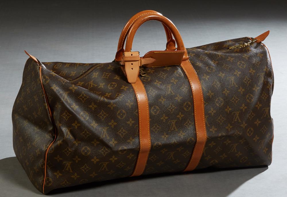 Louis Vuitton Brown Monogram Coated Canvas 55 Keepall (1 of 3)