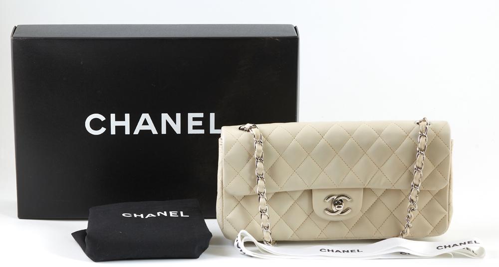 Chanel Ivory Quilted Leather East West Shoulder Bag, c. (1 of 4)