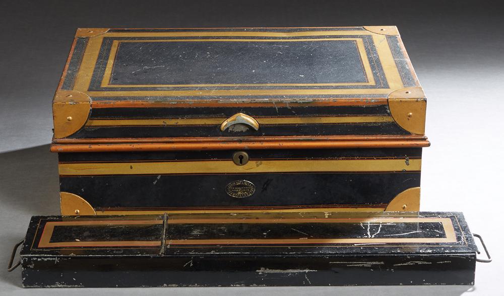 Two Tin Items, consisting of a bank safety deposit box, (1 of 4)