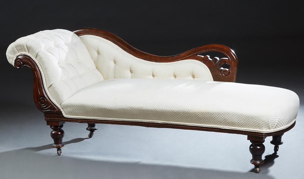 American Carved Walnut Recamier, late 19th c., the (1 of 1)