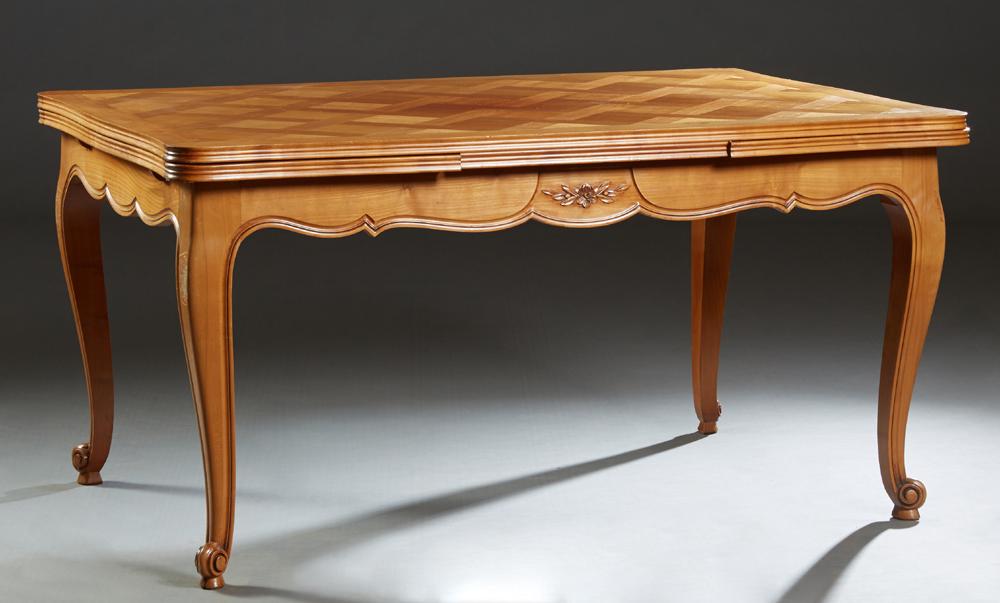 French Louis XV Style Oak Draw Leaf Dining Table, 20th (1 of 2)